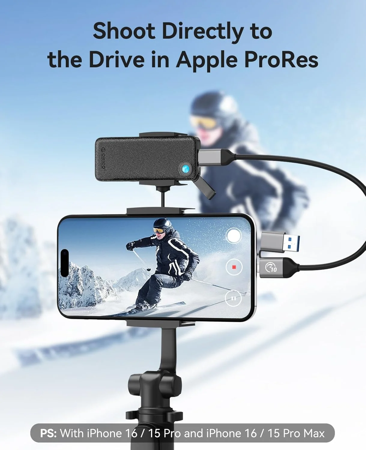 Unidades de estado sólido externas SSD ORICO de 1 TB, diseño delgado compacto con cable USB C y USB A 2 en 1 para teléfono inteligente, PC y tableta - imagen 5