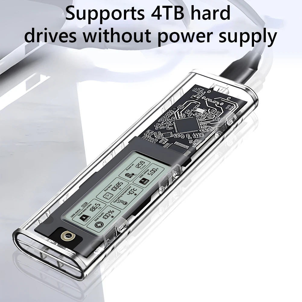 Caja de unidad de estado sólido de protocolo Dual M.2NVME/NGFF, caja de disco duro Typc3.2 de tránsito estable, caja de unidad con pantalla Digital SL-TN10-P-AC - imagen 3