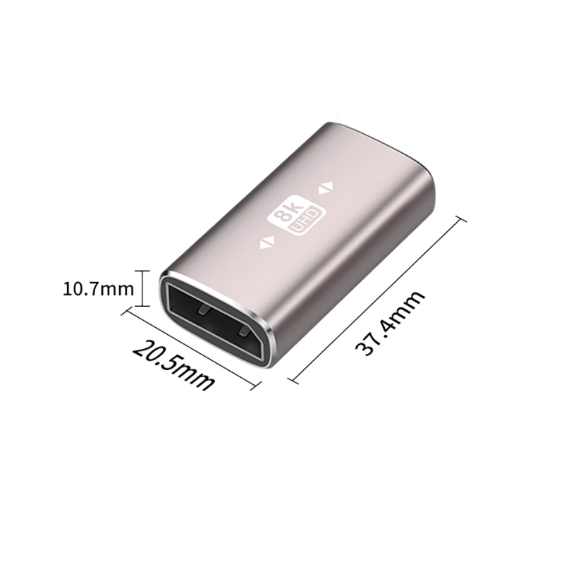 Adaptadores de Cable Displayport 8K60Hz 4K144Hz Adaptador convertidor DP macho-hembra en ángulo izquierdo y derecho de 90 grados para Monitor de PC - imagen 4