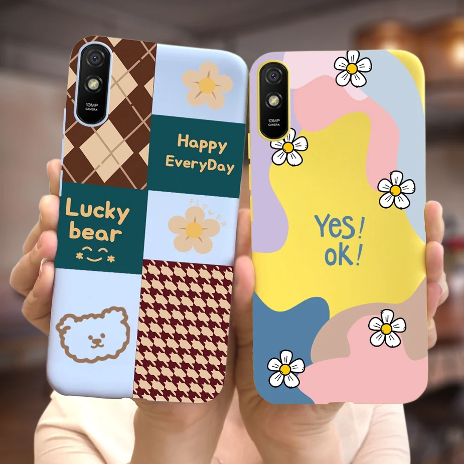 Funda de teléfono para Xiaomi Redmi 9A, carcasa bonita pintada con arte de moda, TPU suave, carcasa trasera de 6,53 pulgadas - imagen 3