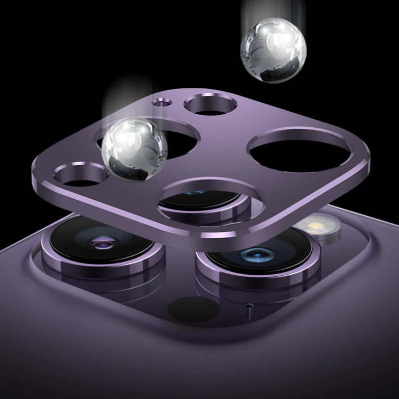 Protector de lente de cámara trasera de Metal de aluminio para iPhone 14 13 Pro Max 14Plus 13Plus cubierta de lente Protector de pantalla película de anillo de lente - imagen 4