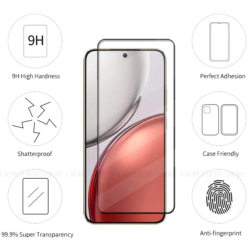 6 en 1 para Honor X9d vidrio Huawei Honor X9d vidrio templado 9H HD cubierta completa pegamento HD Protector de pantalla de teléfono Honor X9d lente de vidrio - imagen 2