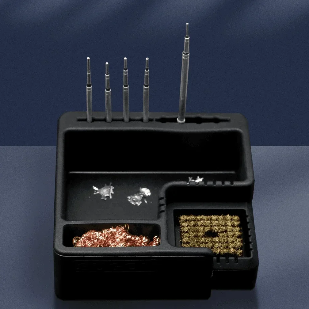 YCS-Estación de soldadura Universal, caja de estaño de silicona para reparación de soldadura, eliminación de estaño, limpieza, herramienta de almacenamiento de puntas de soldador - imagen 5