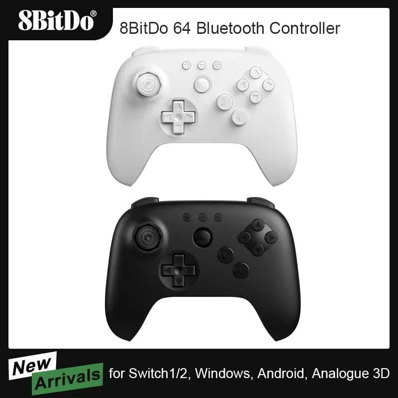 Controlador Bluetooth 8BitDo N64 para 3D analógico, Nintendo Switch, Switch 2, mando de juegos para Windows y Android
