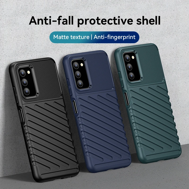 Funda de teléfono de silicona a prueba de golpes para Samsung Galaxy A03S US, funda de lujo