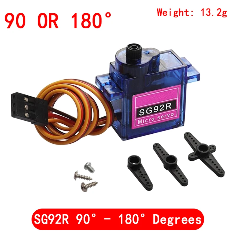 Electrónica Inteligente Rc Mini Micro Classic Servo Tester SG90 MG90S SG92R engranaje de plástico para Arduino modelo helicóptero barco DIY - imagen 5