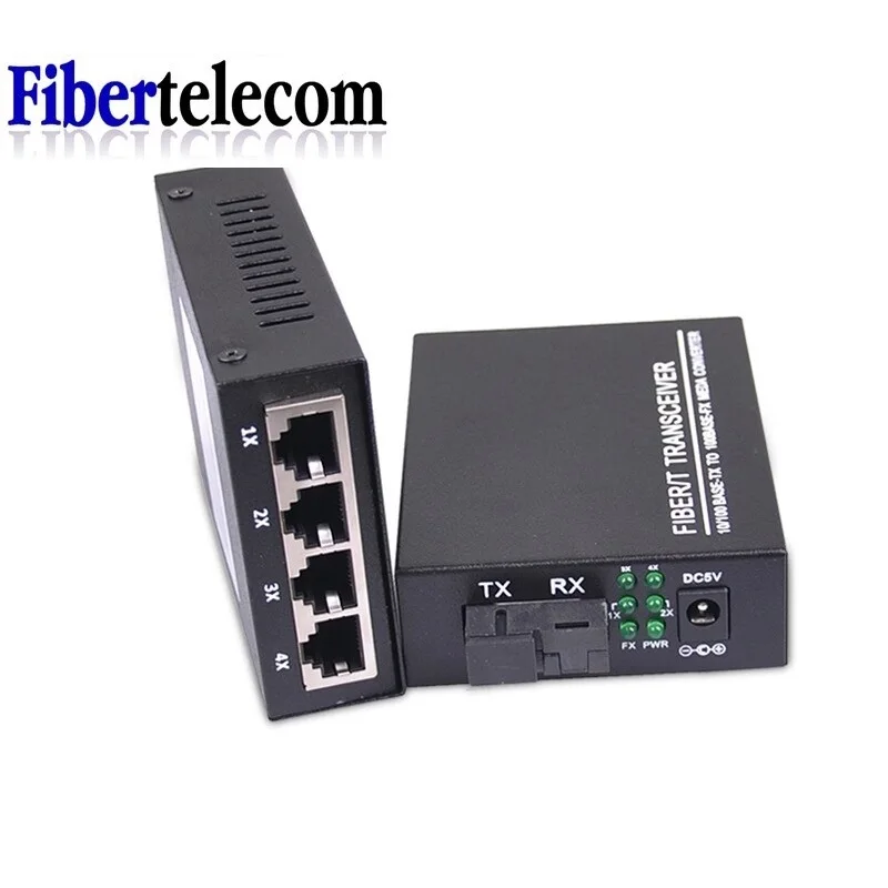 Convertidor Medios Fibra Óptica Gigabit Monomodo a RJ45 SC - imagen 5