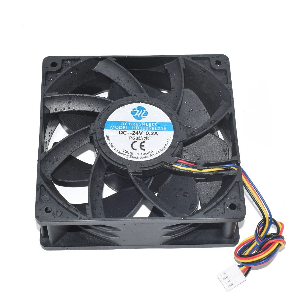 Nuevo 12cm 12038 DC12V DC24V DC48V 220V-240V IP68 humidificador ultrasónico Industrial impermeable refrigeración ventilador de doble rodamiento - imagen 5