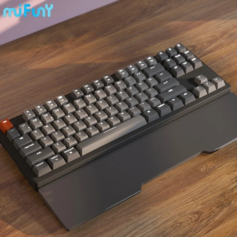 MiFuny-reposamuñecas acrílico para teclado mecánico, reposabrazos de mano negro, serie engrosada, protección de escritura para escritorio de juegos y oficina - imagen 5