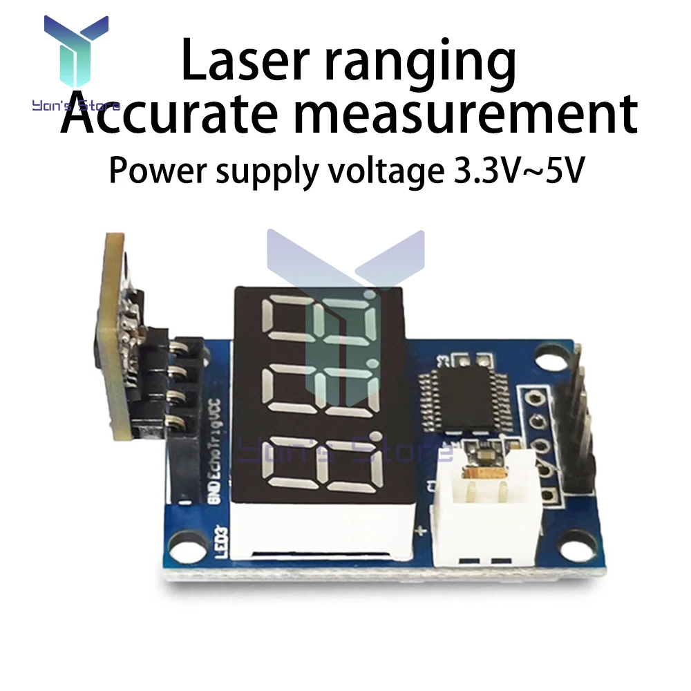 Sensor ultrasónico VL53LOX pantalla LED Detector de ondas ultrasónicas módulo de rango Sensor transductor de distancia para Arduino 3,3 V-5V - imagen 2