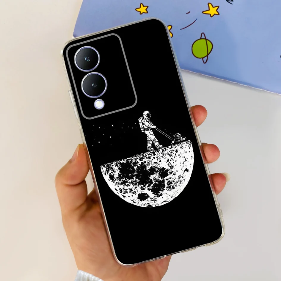 Funda trasera de silicona transparente para Vivo Y17s 2023, Protector de gato encantador, parachoques suave para Vivo Y17s 4G Y 17s VivoY17s - imagen 3