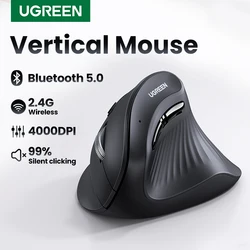Ratón Vertical UGREEN Bluetooth Ergonómico 4000 DPI Inalámbrico