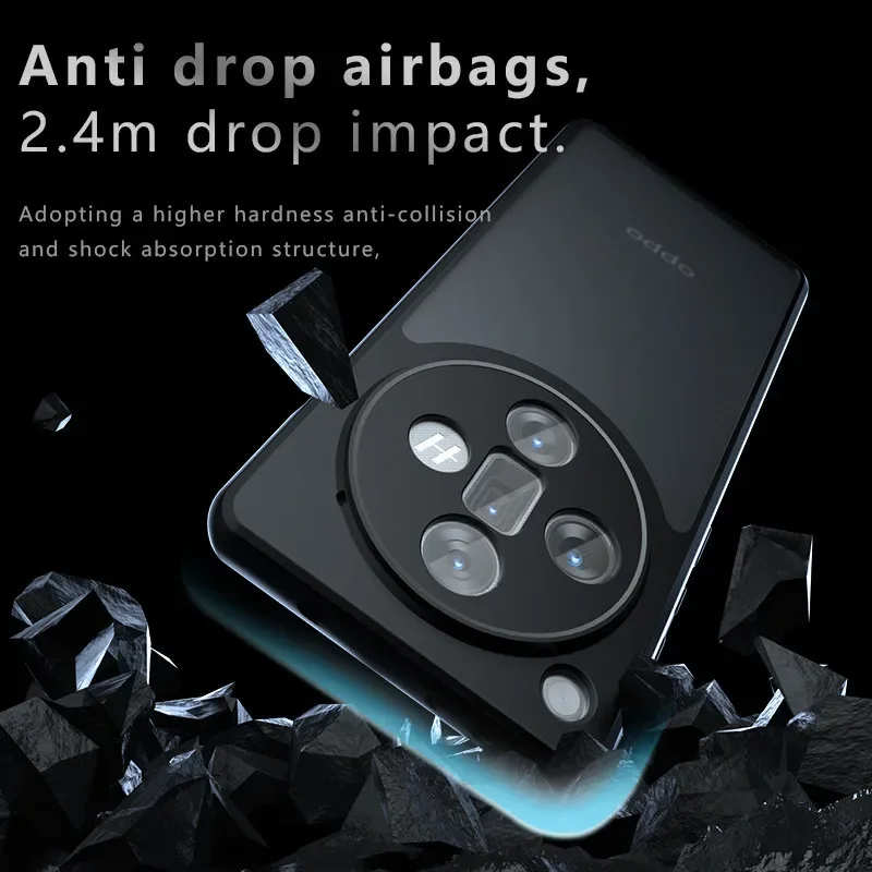 For Oppo Find X7 Ultra / find X7 Matte Case ELVEV Skin Feeling Hard PC + TPU Protective Back Shell - imagen 2