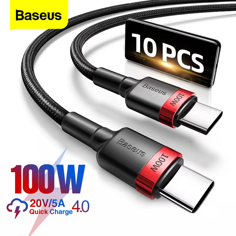 Baseus Cable USB-C 100W PD Carga Rápida – Compatibilidad Universal - imagen 4