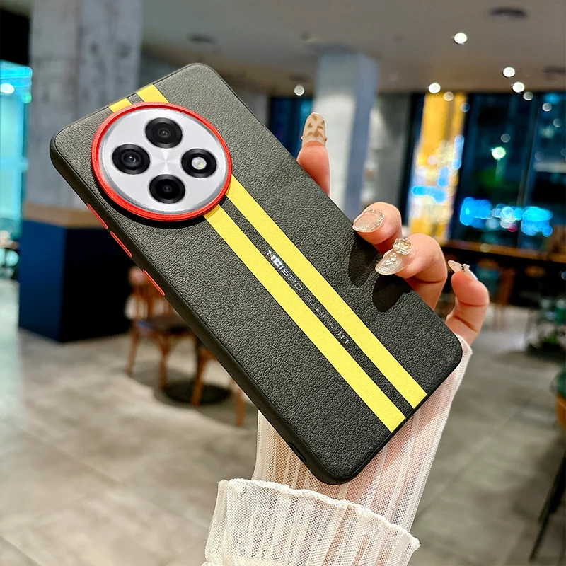 Funda para Oneplus 13 13T ACE5 Pro 13R, cubierta anticaída de protección de cuero de pista creativa de lujo para Oneplus 13R, parachoques a prueba de golpes - imagen 4