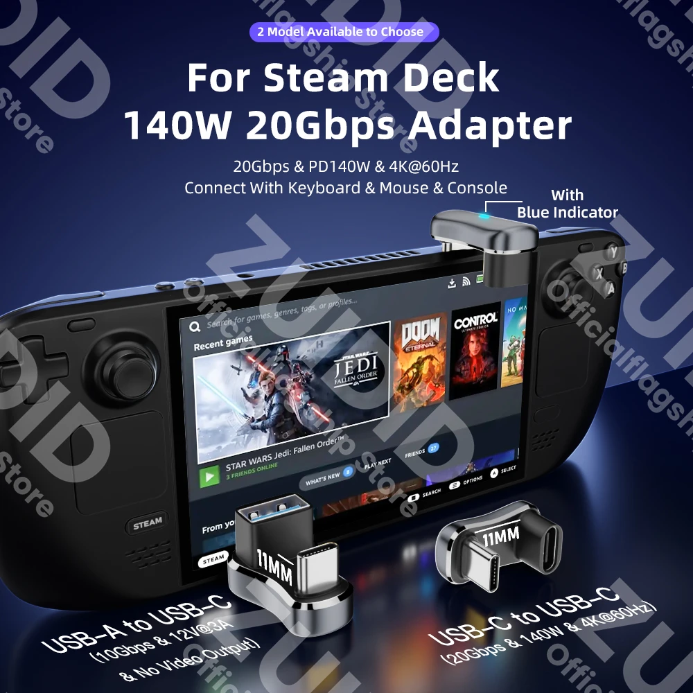 Adaptador USB4 Thunderbolt 3 a USB-C - 20Gbps y 140W Carga Rápida