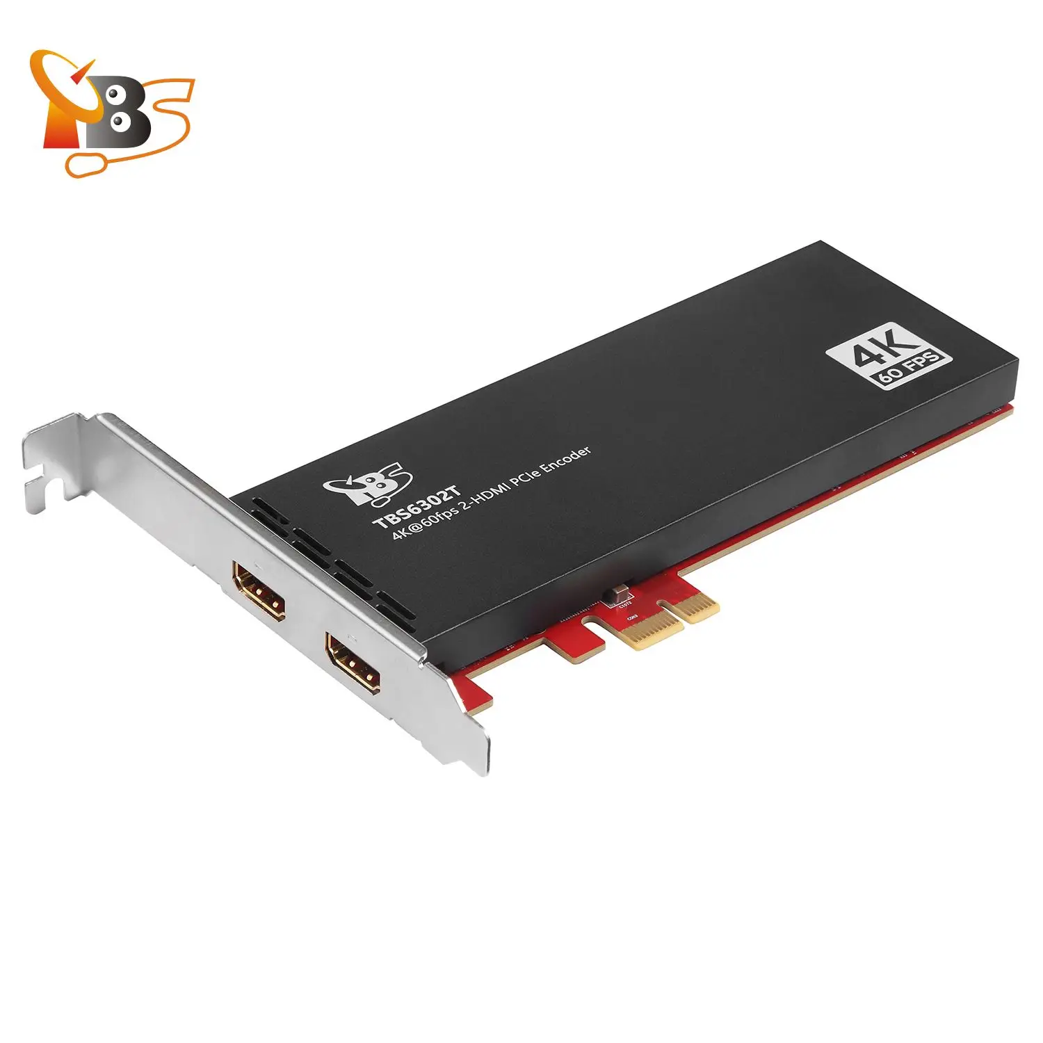 Tarjeta codificadora HDMI TBS6302T 4K@60fps | Tarjeta de captura PCIe de entrada HDMI dual para transmisión/transmisión en vivo |   Codificación H.264/H.265 - imagen 4