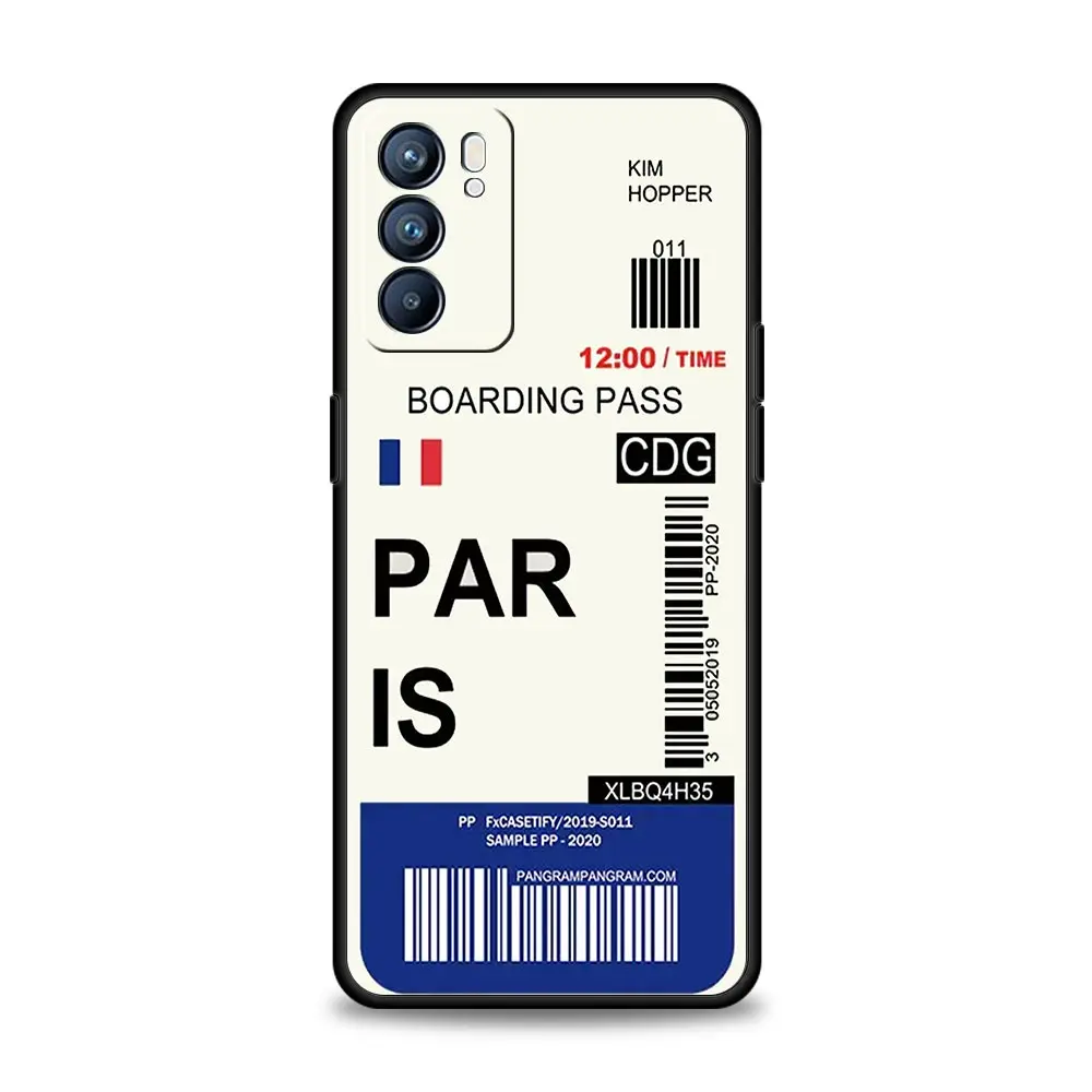 Billete de viaje de Ciudad Mundial para Oppo Reno8 Reno7 Reno6 Pro A54 5G Find X6 X5 A53 A52 A9 A15 A95 A17 A16 A57 A31 funda de teléfono - imagen 2