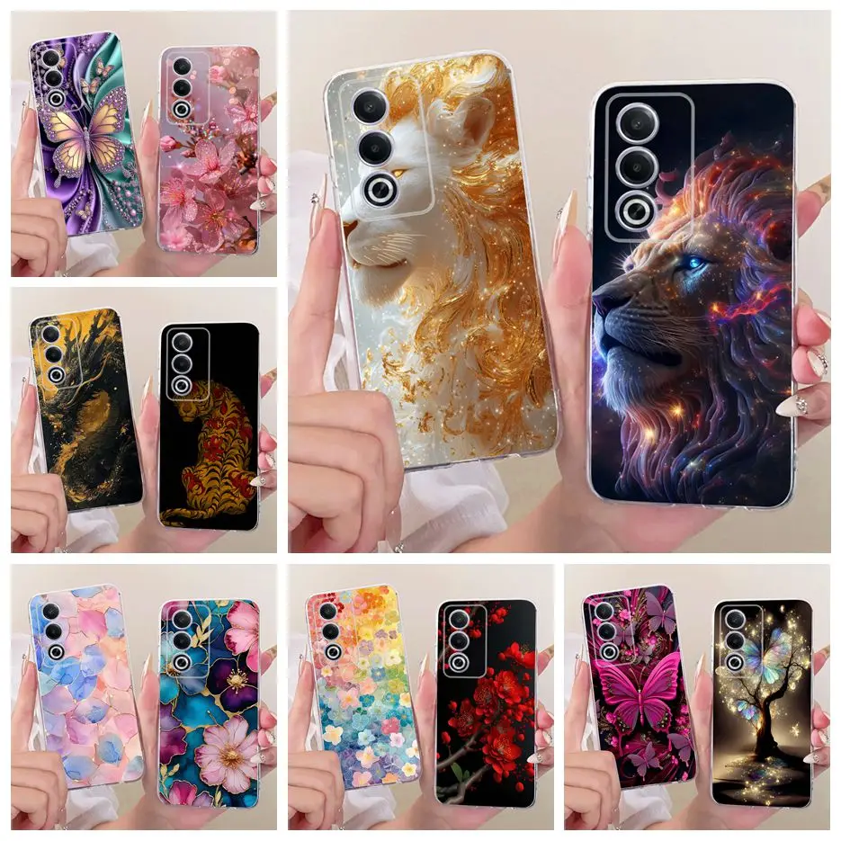 Para Oppo A3 Pro 5G funda OppoA80 CPH2639 lindo León moda cubierta pintada suave funda de teléfono delgada para Oppo A80 A 80 OppoA3Pro 5G bolsas