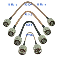 Cable coaxial RF N macho jumper - 6 pulgadas ~ 20 m