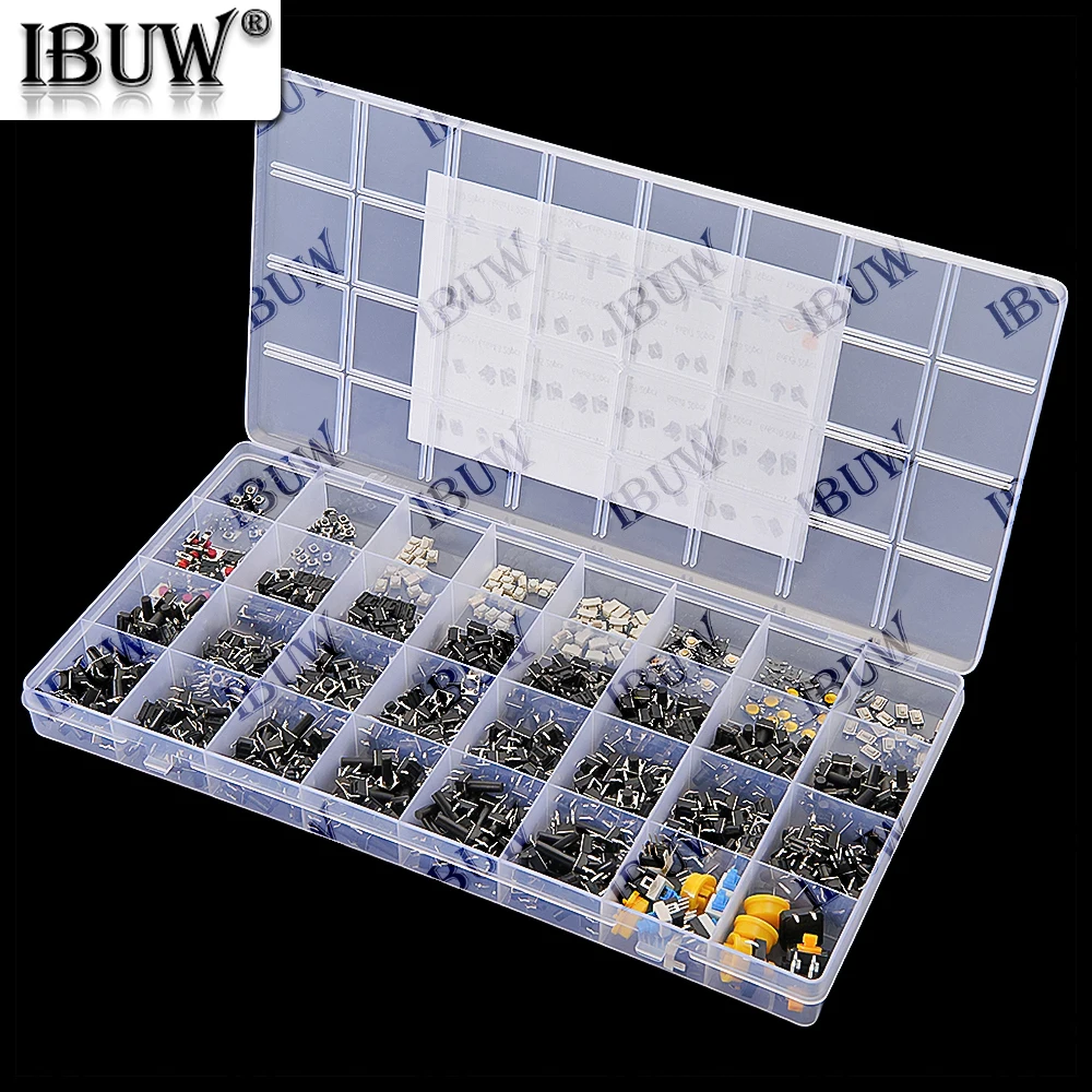 620 Uds. Interruptor de botón táctil de 32 valores SMD Micro interruptor táctil momentáneo Kit surtido para Control remoto de coche con caja - imagen 2