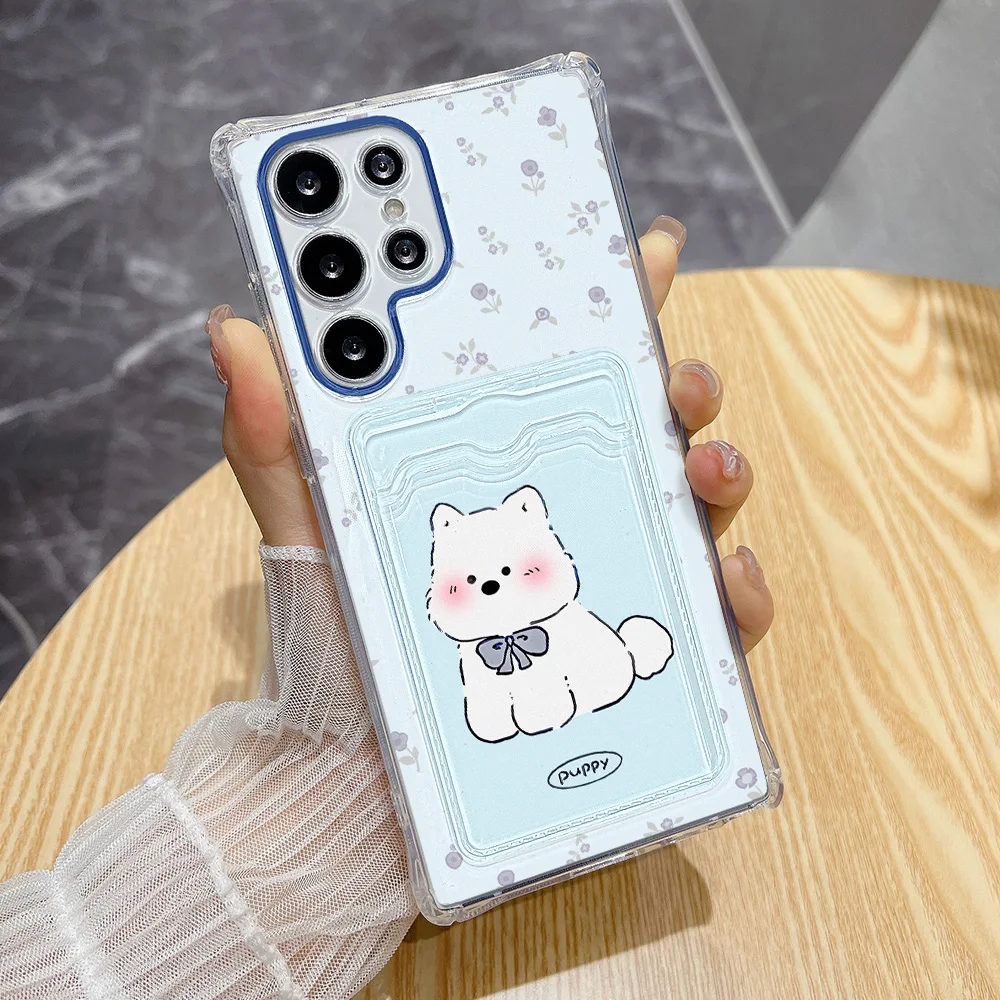 Funda Samsung S25 Ultra/S24/S23 con Tarjetero Transparente Antigolpes