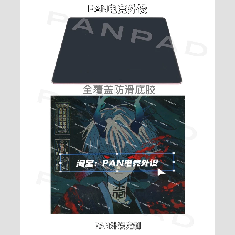 Alfombrilla de ratón Abyssgaming, alfombrilla de ratón suave para deportes electrónicos, edición de copia de Anime, alfombrilla de ratón grande de vidrio templado personalizada para regalo FPS - imagen 4