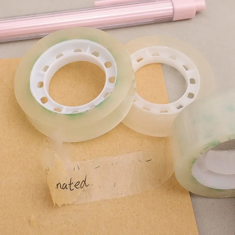 1-10 rollos de recambios de cinta transparente, recambios de cinta transparente para dispensador, cinta Invisible para suministros escolares para el hogar y la Oficina, 18/12/8mm - imagen 5