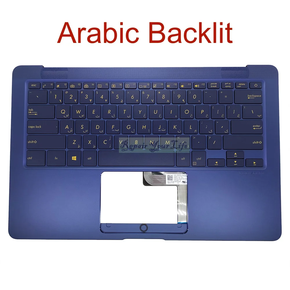 Teclado reposamanos árabe Farsi búlgaro retroiluminado para Asus ZenBook UX490 UX490UA UX490UAK UX490UAR 90NB0EI1-R30330 R30350 R30400 - imagen 2