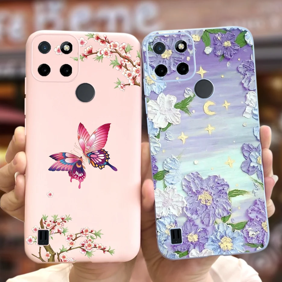Para Realme C21Y funda Realme C25Y lindo dinosaurio cubierta de dibujos animados funda de teléfono de silicona suave para Realme C21Y C25Y C 21 Y RealmeC21 bolsas - imagen 2