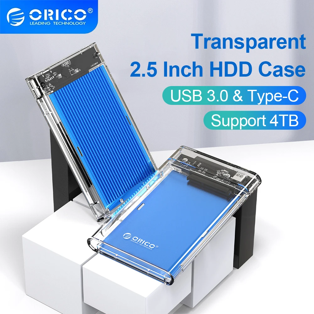 ORICO-carcasa para disco duro externo, caja adaptadora de SATA a USB 2,5, HD, tipo C, UASP, 3,0