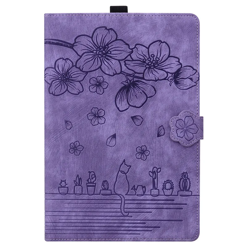 Para XiaoxinPad Xiaoxin Pad Pro 12,7 funda Linda flor de gato en relieve suave TPU trasera para Lenovo Xiaoxin Pad Pro 12 7 2023 P12 - imagen 2