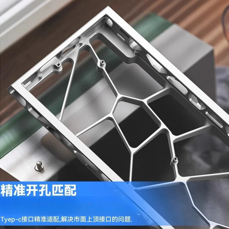 Nueva carcasa de teclado hueco Holy60 GH60, soporte de bandeja CNC de aluminio, funda para teclado mecánico personalizado, compatible con Mad60 Wooting60he Rakka - imagen 3