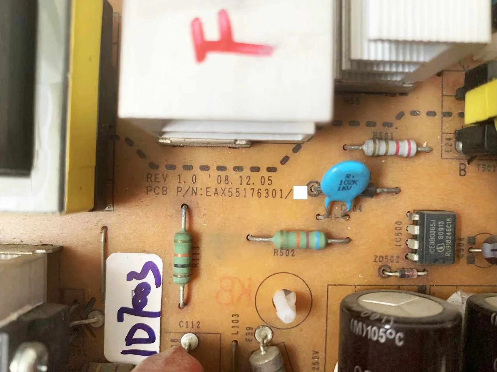 EAX55176301/10 = EAX55176301/11 = EAX55176301/12 LGP32-09P, placa de fuente de alimentación para TV 32LF11 32LF2510 32LH20 32LH2000 32LH200C - imagen 2