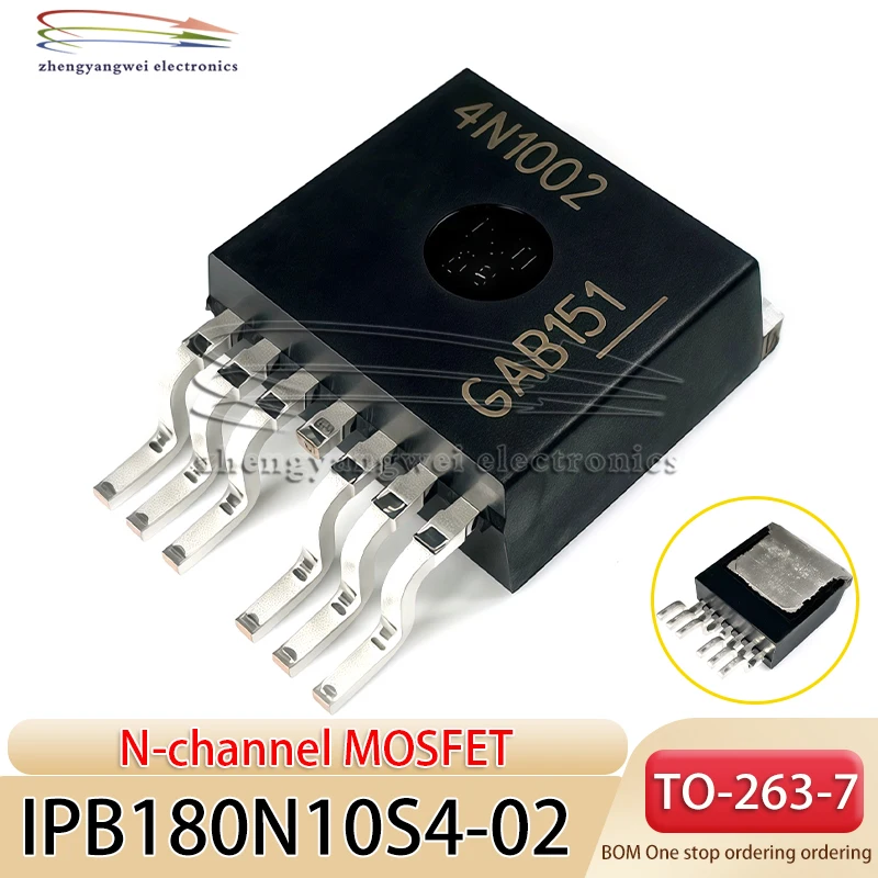 2 uds IPB180N10S4-02 4N1002 TO-263-7 N-canal 100v MOSFET transistor de efecto de campo de baja resistencia interna de alta corriente