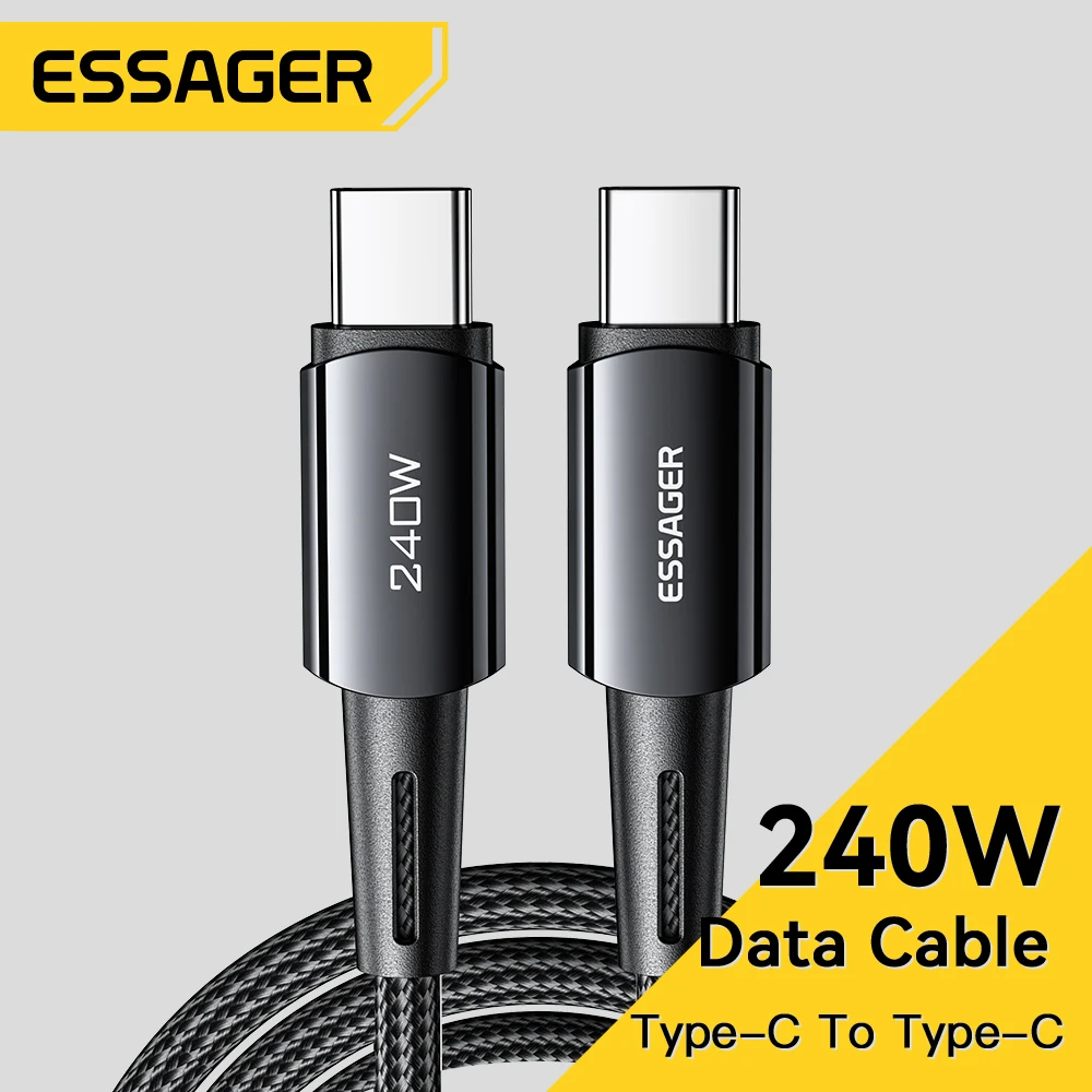 Essager 240W carga súper rápida tipo C 66W Cable USB de carga rápida 6A para iPhone 15 Pro Redmi K50 Macbook Xiaomi Samsung - imagen 2