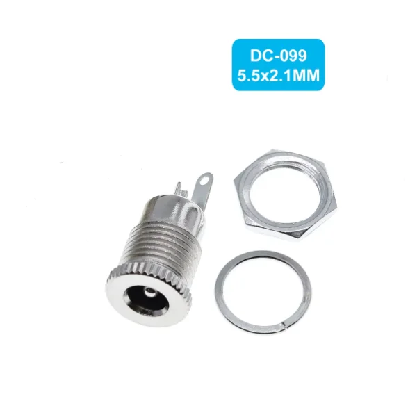 Toma de corriente de Metal DC099, conector hembra de montaje en Panel, alta corriente, 5,5x2,1mm, 5,5x2,5mm - imagen 3