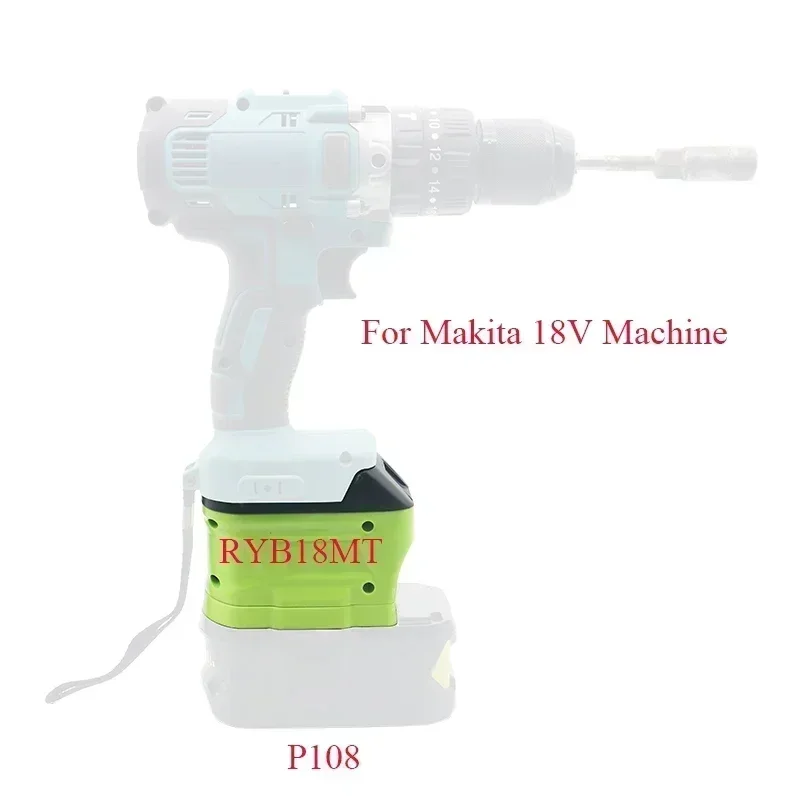 Adaptador de conversión de batería RYB18MT RYB20DW RYB18MIL para herramientas inteligentes de níquel-lítio Ryobi P103 P108 a Makita/Dewalt/Milwaukee - imagen 5