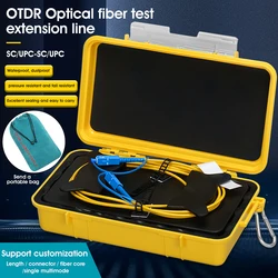 Cable de lanzamiento OTDR de 1000M, conector SC-SC(UPC/APC), OS2, modo único, 1KM, línea de extensión OTDR de fibra óptica, eliminador de zona muerta