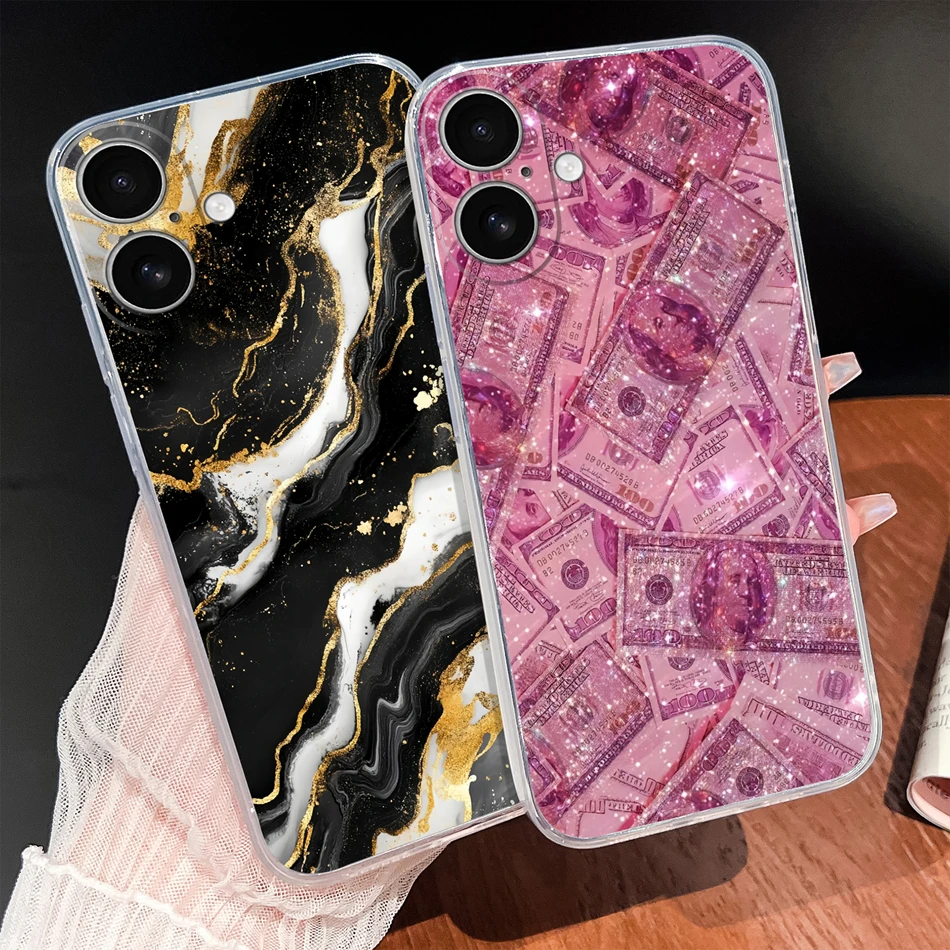 Para iPhone 17 Pro Max funda para iPhone X XR XS Max fundas traseras transparentes suaves con purpurina para iPhone17 Air iPhoneX protectores de teléfono delgados