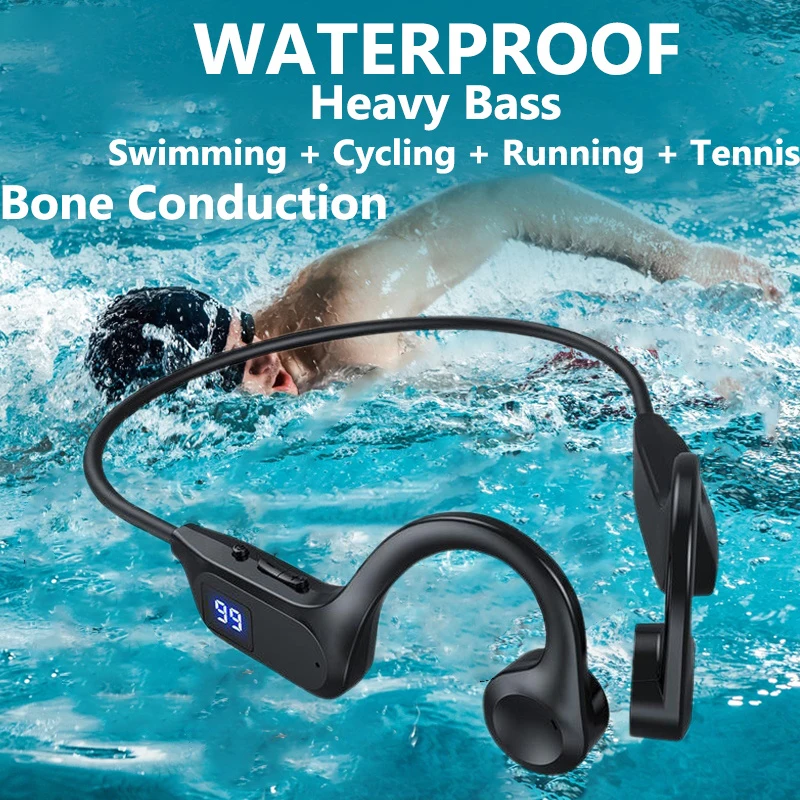 BMAD X7 Auriculares Conducción Ósea Bluetooth Resistentes Agua Deportivos