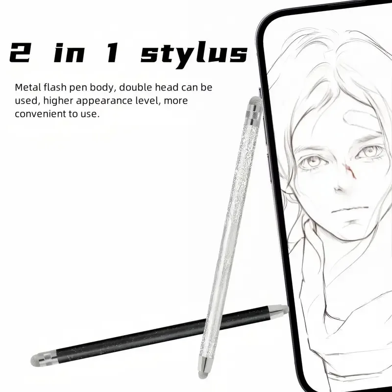 Bolígrafo Stylus 2 en 1 para iPad, iPhone, Android, tabletas, alta sensibilidad y precisión para todas las pantallas táctiles