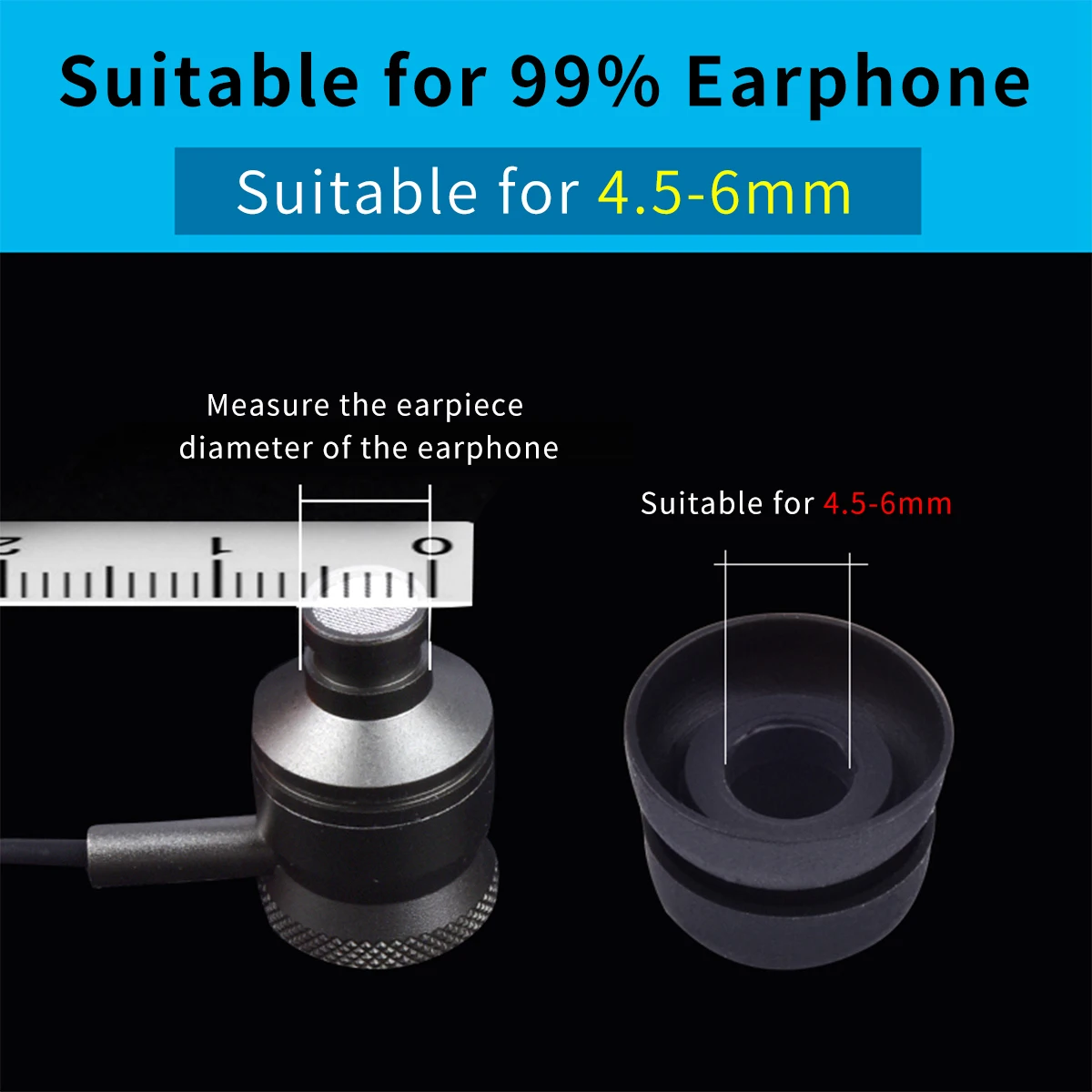 Puntas de silicona para auriculares, piezas para ONE More EVO, KZ ZAS IEM/1More EVO/SONY WF-1000XM4, TWS, antideslizantes, evita caídas, 6 uds. - imagen 5