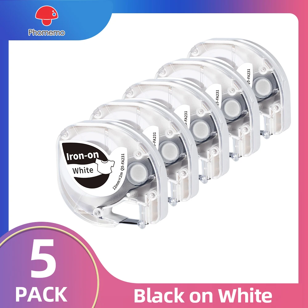 Cintas Etiquetas Tela Térmicas Dymo LetraTag – Compatibles Phomemo P12