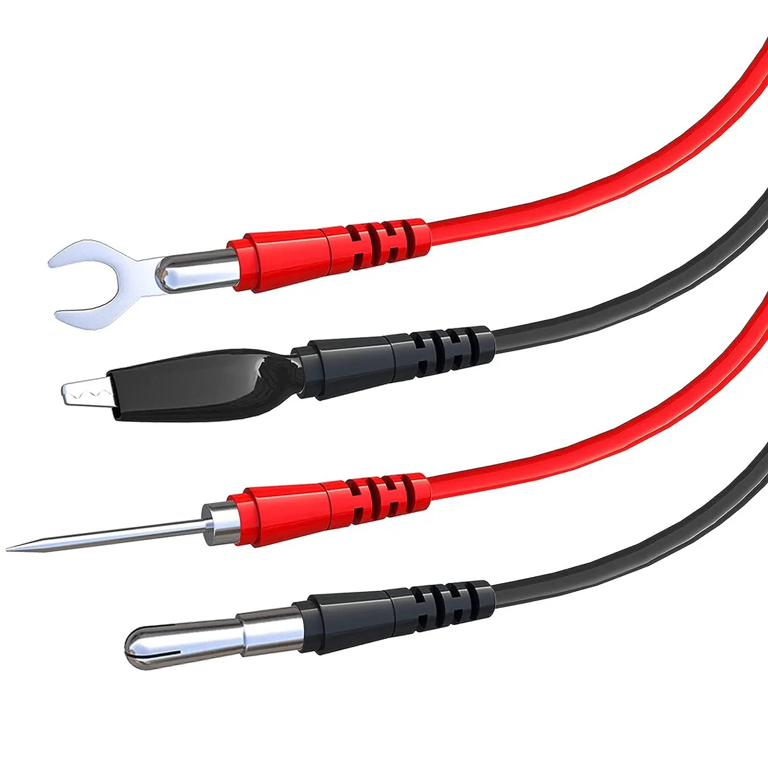 Kit de cables de prueba para multímetro, juego de cables de prueba de repuesto, pinzas de cocodrilo, enchufes Banana, sondas de prueba, enchufes Banana para multímetro, 16 piezas - imagen 5