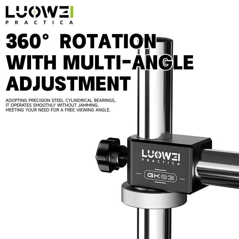 LUOWEI LW-GK03 Soporte de brazo oscilante para microscopio, solo admite microscopios de 32MM de diámetro, herramienta de soporte de brazo oscilante para reparación de microscopio - imagen 3