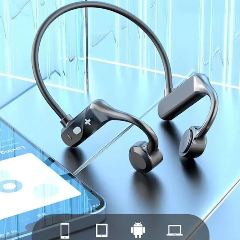 Auriculares K69 de conducción ósea Real BLE5.2, auriculares inalámbricos compatibles con Bluetooth, auriculares deportivos de oreja abierta con micrófono - imagen 2