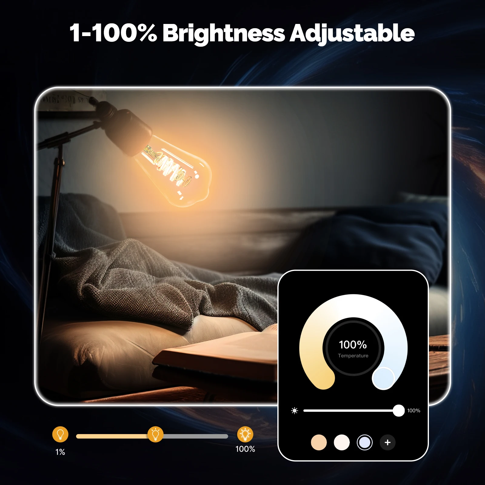 MOES Smart ST64 Edison bombilla LED, Tuya Matter/WiFi/Zigbee, 16 millones de colores RGB, 2700K-6500K, regulable, funciona con Alexa/Google Home - imagen 3