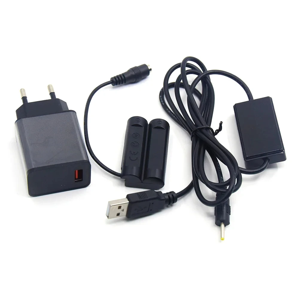 Batería simulada AA DR-DC10 acoplador CC Cable USB CC QC 3,0 Kit de cargador para cámara Canon A800 A810 A1400 SX150IS SX160IS - imagen 2