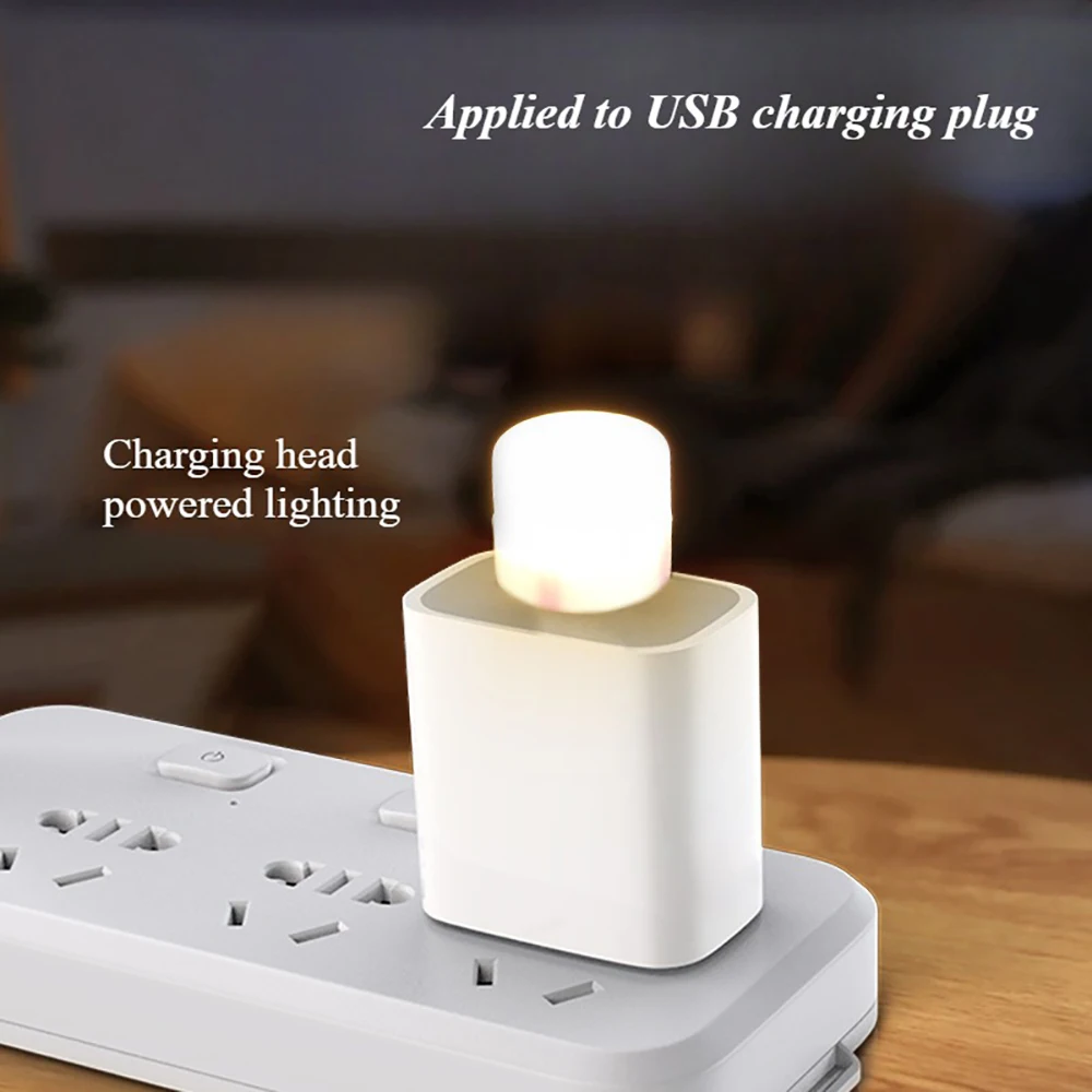 Mini lámpara LED con luz USB, luces para mesa, enchufe para habitación, lectura de libros nocturnos, artículos de decoración, protecciones oculares blancas cálidas, dormitorio al por mayor - imagen 3